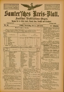 Samtersches Kreis-Blatt = Dziennik Powiatu Szamotulskiego 1903.06.11 Jg.49 Nr68