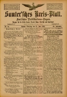 Samtersches Kreis-Blatt = Dziennik Powiatu Szamotulskiego 1903.06.23 Jg.49 Nr73