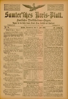 Samtersches Kreis-Blatt = Dziennik Powiatu Szamotulskiego 1903.06.27 Jg.49 Nr75