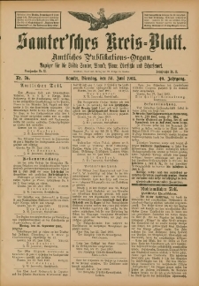 Samtersches Kreis-Blatt = Dziennik Powiatu Szamotulskiego 1903.06.30 Jg.49 Nr76