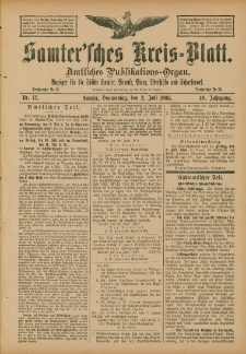 Samtersches Kreis-Blatt = Dziennik Powiatu Szamotulskiego 1903.07.02 Jg.49 Nr77