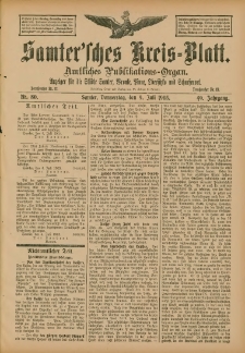 Samtersches Kreis-Blatt = Dziennik Powiatu Szamotulskiego 1903.07.09 Jg.49 Nr80