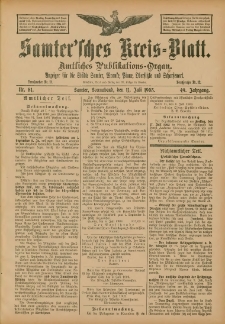 Samtersches Kreis-Blatt = Dziennik Powiatu Szamotulskiego 1903.07.11 Jg.49 Nr81