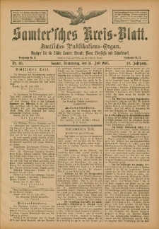 Samtersches Kreis-Blatt = Dziennik Powiatu Szamotulskiego 1903.07.16 Jg.49 Nr83