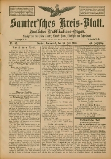 Samtersches Kreis-Blatt = Dziennik Powiatu Szamotulskiego 1903.07.18 Jg.49 Nr84