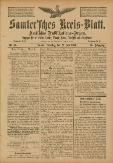 Samtersches Kreis-Blatt = Dziennik Powiatu Szamotulskiego 1903.07.21 Jg.49 Nr85