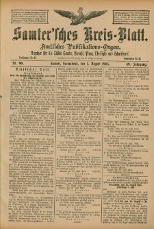 Samtersches Kreis-Blatt = Dziennik Powiatu Szamotulskiego 1903.08.01 Jg.49 Nr90