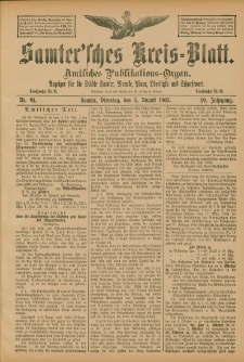 Samtersches Kreis-Blatt = Dziennik Powiatu Szamotulskiego 1903.08.04 Jg.49 Nr91