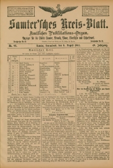 Samtersches Kreis-Blatt = Dziennik Powiatu Szamotulskiego 1903.08.08 Jg.49 Nr93