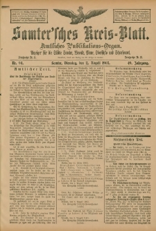Samtersches Kreis-Blatt = Dziennik Powiatu Szamotulskiego 1903.08.11 Jg.49 Nr94
