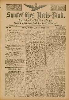 Samtersches Kreis-Blatt = Dziennik Powiatu Szamotulskiego 1903.08.20 Jg.49 Nr98