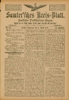 Samtersches Kreis-Blatt = Dziennik Powiatu Szamotulskiego 1903.08.27 Jg.49 Nr101