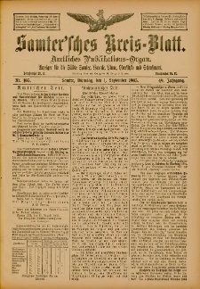 Samtersches Kreis-Blatt = Dziennik Powiatu Szamotulskiego 1903.09.01 Jg.49 Nr103