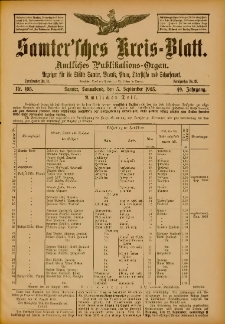 Samtersches Kreis-Blatt = Dziennik Powiatu Szamotulskiego 1903.09.05 Jg.49 Nr105
