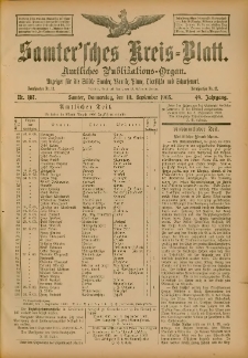 Samtersches Kreis-Blatt = Dziennik Powiatu Szamotulskiego 1903.09.10 Jg.49 Nr107