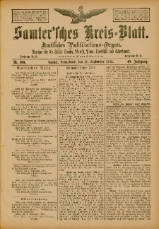 Samtersches Kreis-Blatt = Dziennik Powiatu Szamotulskiego 1903.09.12 Jg.49 Nr108