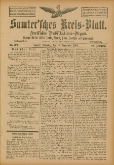 Samtersches Kreis-Blatt = Dziennik Powiatu Szamotulskiego 1903.09.15 Jg.49 Nr109