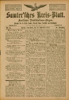 Samtersches Kreis-Blatt = Dziennik Powiatu Szamotulskiego 1903.09.19 Jg.49 Nr111