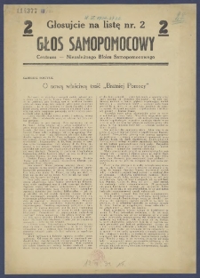 Głos Samopomocowy Centrum - Niezależnego Bloku Samopomocowego.