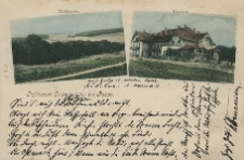 Luftkurort Ludwigsh&ouml;he bei Posen. Waldpartie. Kurhaus.