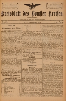 Kreisblatt des Bomster Kreises 1905.04.11 Nr29
