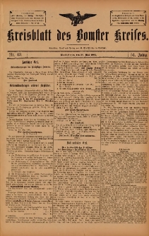 Kreisblatt des Bomster Kreises 1905.05.30 Nr43