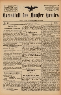 Kreisblatt des Bomster Kreises 1904.06.07 No.45