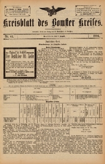 Kreisblatt des Bomster Kreises 1904.08.02 No.61
