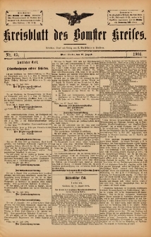 Kreisblatt des Bomster Kreises 1904.08.16 No.65