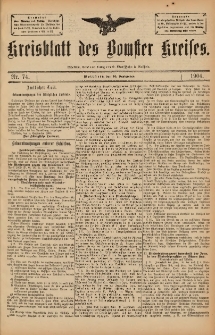 Kreisblatt des Bomster Kreises 1904.09.16 No.74