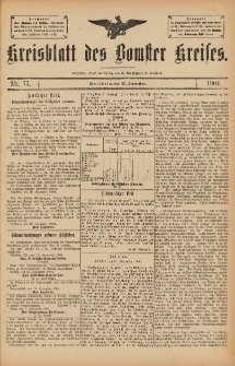 Kreisblatt des Bomster Kreises 1904.09.27 No.77