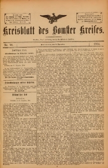 Kreisblatt des Bomster Kreises 1904.12.09 No.98