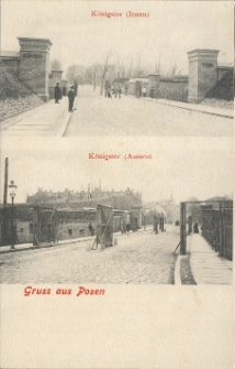Gruss aus Posen. K&ouml;nigstor (Innen). K&ouml;nigstor (Aussen).