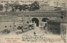 Gruss aus Posen. Berliner Thor mit Br&uuml;cke.