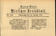 Extra-Blatt. Wirsitzer Kreisblatt 1912.01.25 Nr10a