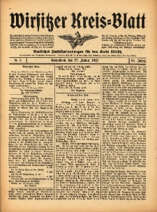 Wirsitzer Kreis-Blatt: Amtliches Publikationsorgan f&uuml;r den Kreis Wirsitz 1912.01.27 Jg.68 Nr11
