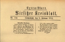 Extra-Blatt. Wirsitzer Kreisblatt 1912.02.03 Nr14a