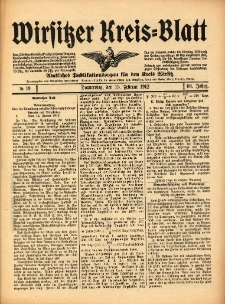 Wirsitzer Kreis-Blatt: Amtliches Publikationsorgan f&uuml;r den Kreis Wirsitz 1912.02.15 Jg.68 Nr19