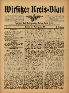 Wirsitzer Kreis-Blatt: Amtliches Publikationsorgan f&uuml;r den Kreis Wirsitz 1912.12.17 Jg.68 Nr148