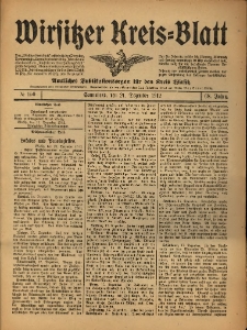 Wirsitzer Kreis-Blatt: Amtliches Publikationsorgan f&uuml;r den Kreis Wirsitz 1912.12.21 Jg.68 Nr150