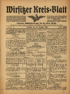 Wirsitzer Kreis-Blatt: Amtliches Publikationsorgan f&uuml;r den Kreis Wirsitz 1912.12.24 Jg.68 Nr151