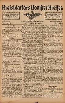 Kreisblatt des Bomster Kreises 1906.08.21 Nr67