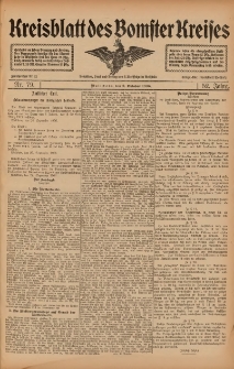 Kreisblatt des Bomster Kreises 1906.10.02 Nr79