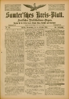 Samtersches Kreis-Blatt = Dziennik Powiatu Szamotulskiego 1904.10.04 Jg.50 Nr117