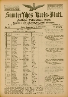 Samtersches Kreis-Blatt = Dziennik Powiatu Szamotulskiego 1904.10.08 Jg.50 Nr118