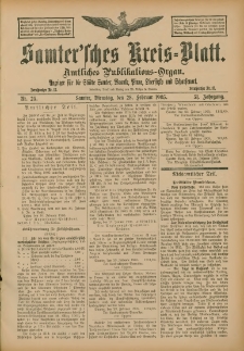 Samtersches Kreis-Blatt = Dziennik Powiatu Szamotulskiego 1905.02.28 Jg.51 Nr25