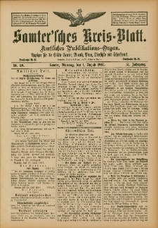 Samtersches Kreis-Blatt = Dziennik Powiatu Szamotulskiego 1905.08.01 Jg.51 Nr89