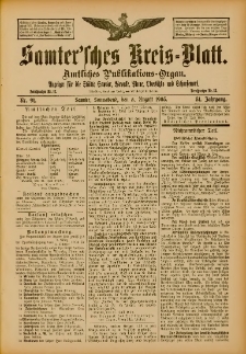 Samtersches Kreis-Blatt = Dziennik Powiatu Szamotulskiego 1905.08.05 Jg.51 Nr91