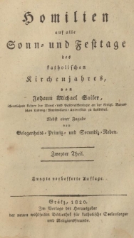 Homilien auf alle Sonn- und Festtage des katholischen Kirchenjahres. Th.2 Abt.1