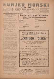 Kurjer Morski Codzienny i Gazeta Dr&oacute;g Żeglownych = Daily Harbour News 1929.10.26 R.3 Nr246